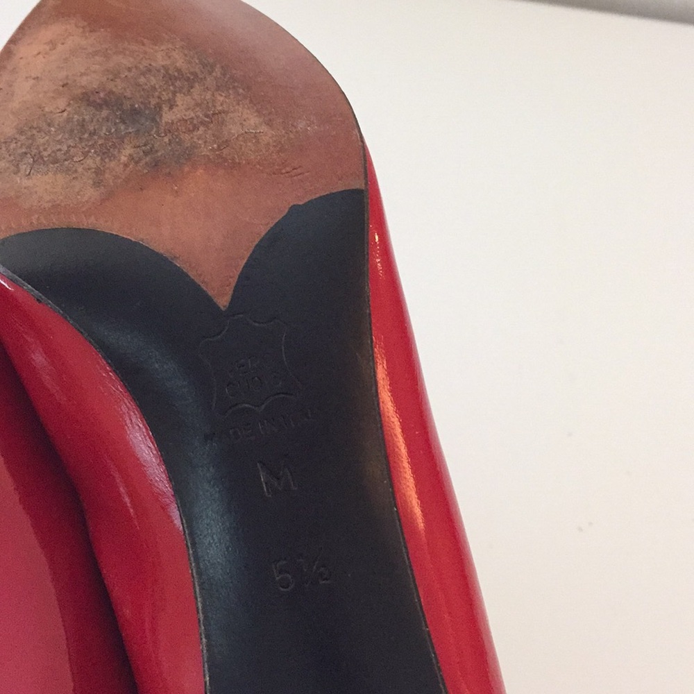 YSL 👠 red patent leather heels size 5.5 - Picture 10 of 12